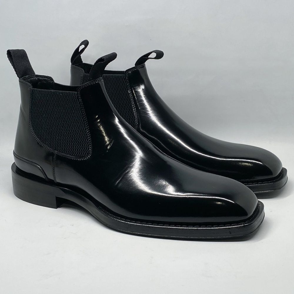 Burberry Square-Toe Leather Chelsea Boots size 41/us size 8 - Picture 4 of 14
